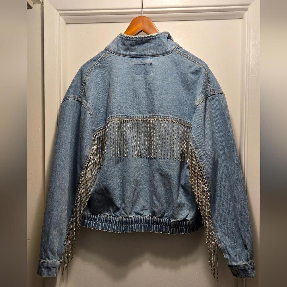 Free People Comet Denim Bomber - Picture 8 of 9